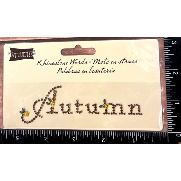 Studio 18 Autumn Days Rhinestone Words Sticker Fall Embellishment - Picture 1 of 3